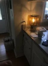 Customer photo review of Glass Table Lamp