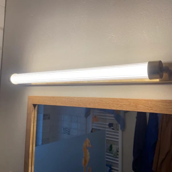 Customer photo review of Fluted Glass Tube LED Wall Light