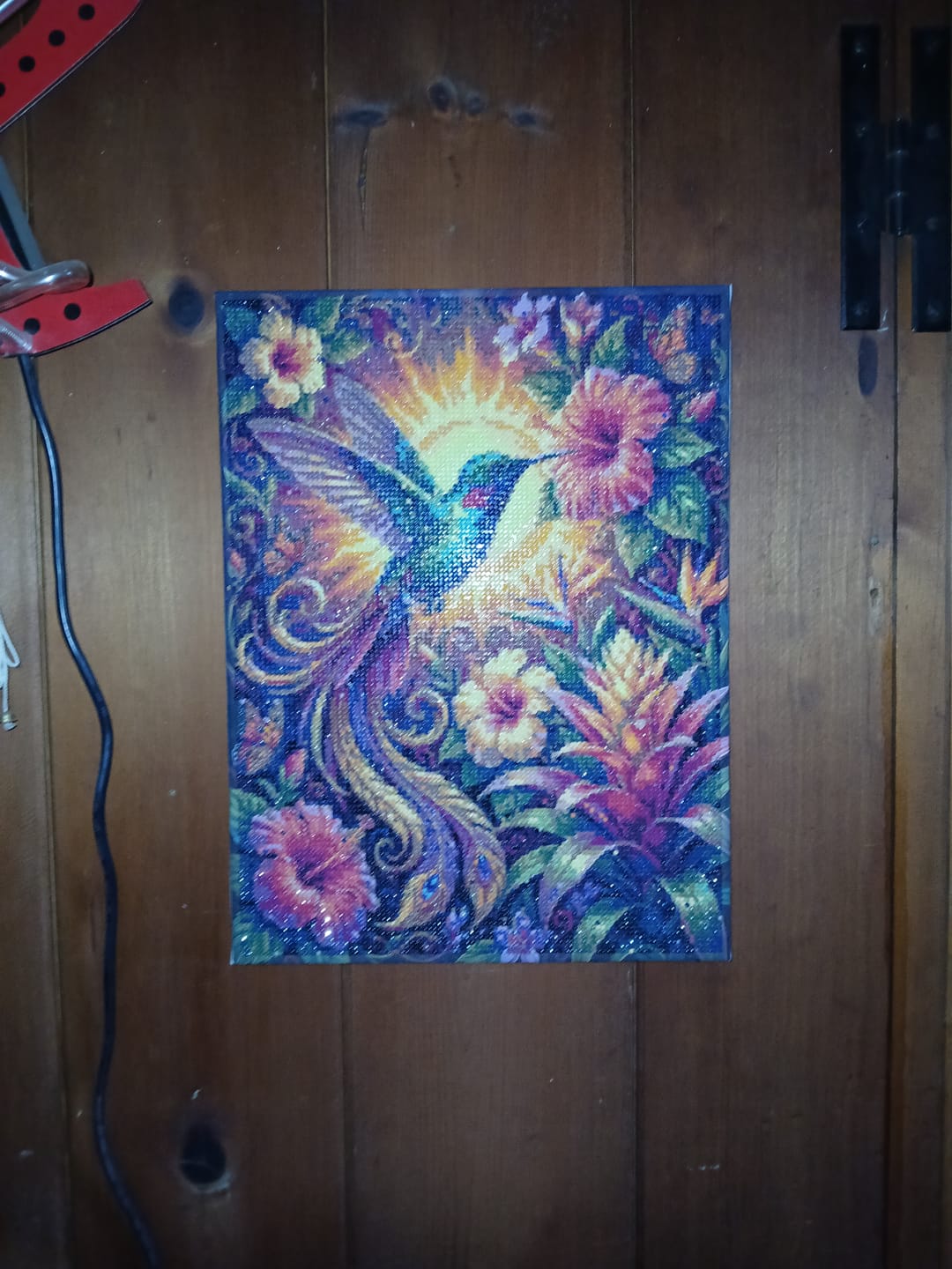 Customer photo review of Hummingbird Sunset Garden (Diamond Painting)