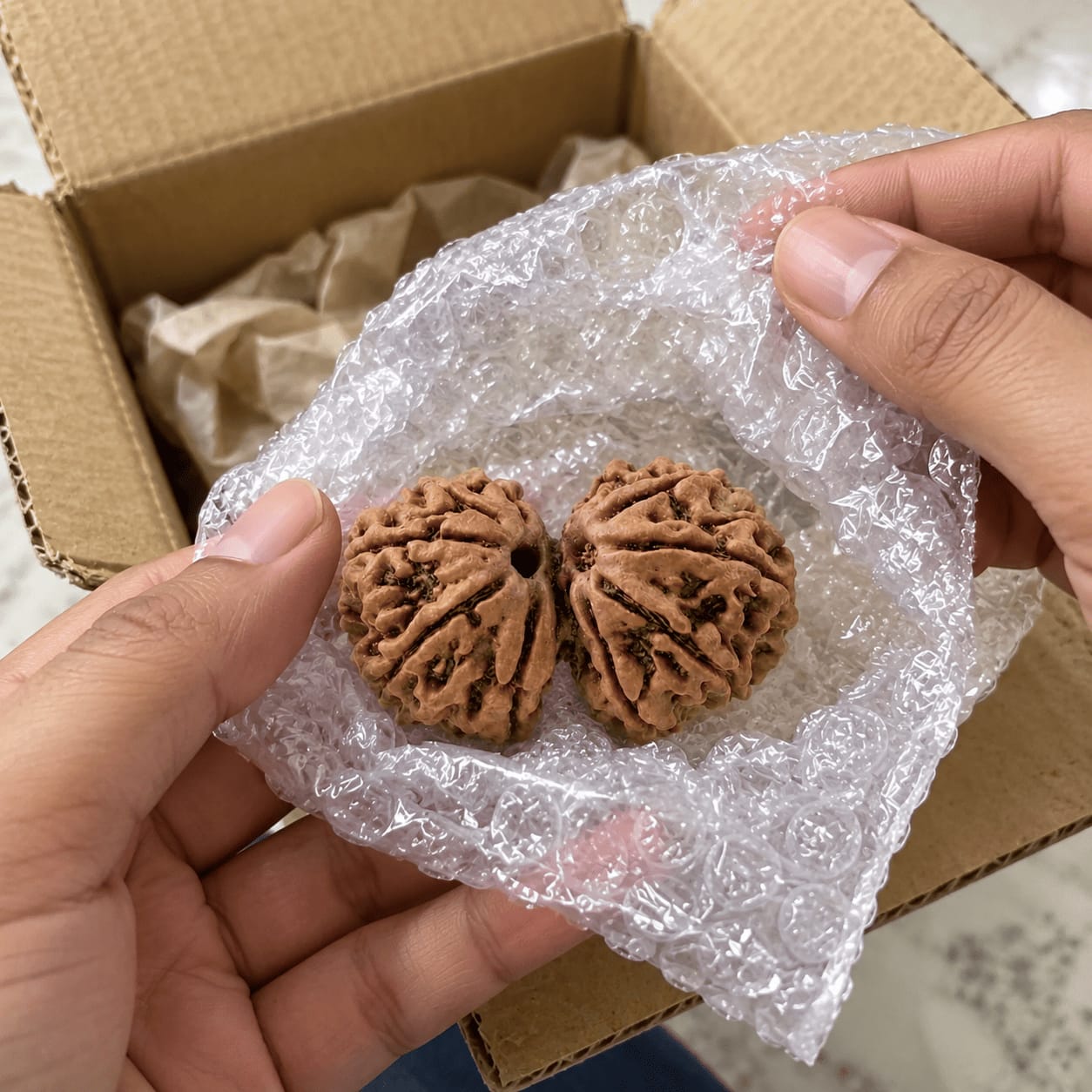 Customer photo review of Gauri Shankar Rudraksha (Nepali)