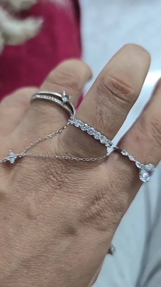 Customer photo review of Brilliant Stackables Silver Ring