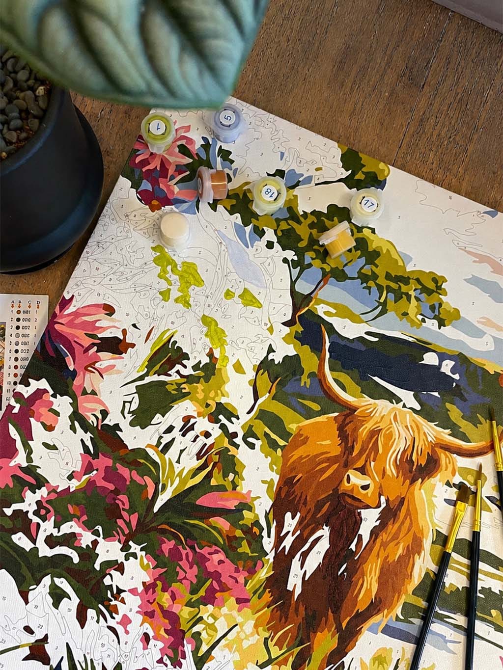 Customer photo review of Vache Highland et vallée printanière