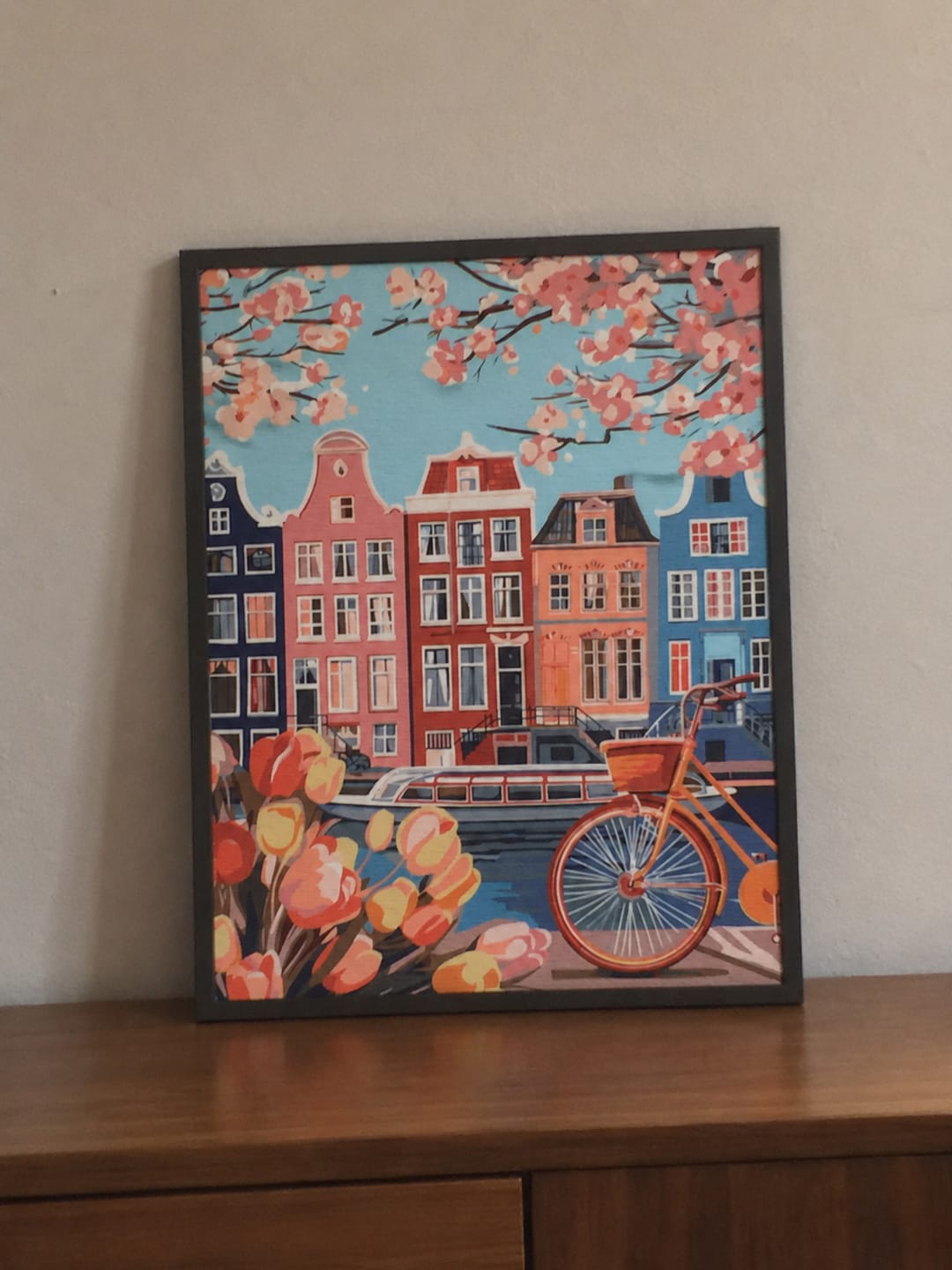 Customer photo review of Coffret Peinture par numéros - Printemps à Amsterdam