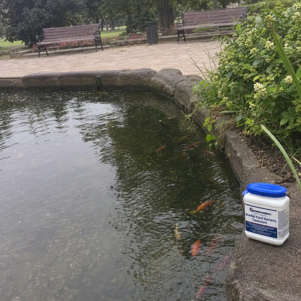 Customer photo review of Cold Water Pond Bacteria UK | Works Below 10°C | Winter Pond Treatment | Clears Green Water