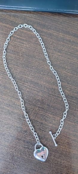 Customer photo review of Isabella's Heart Charm Necklace