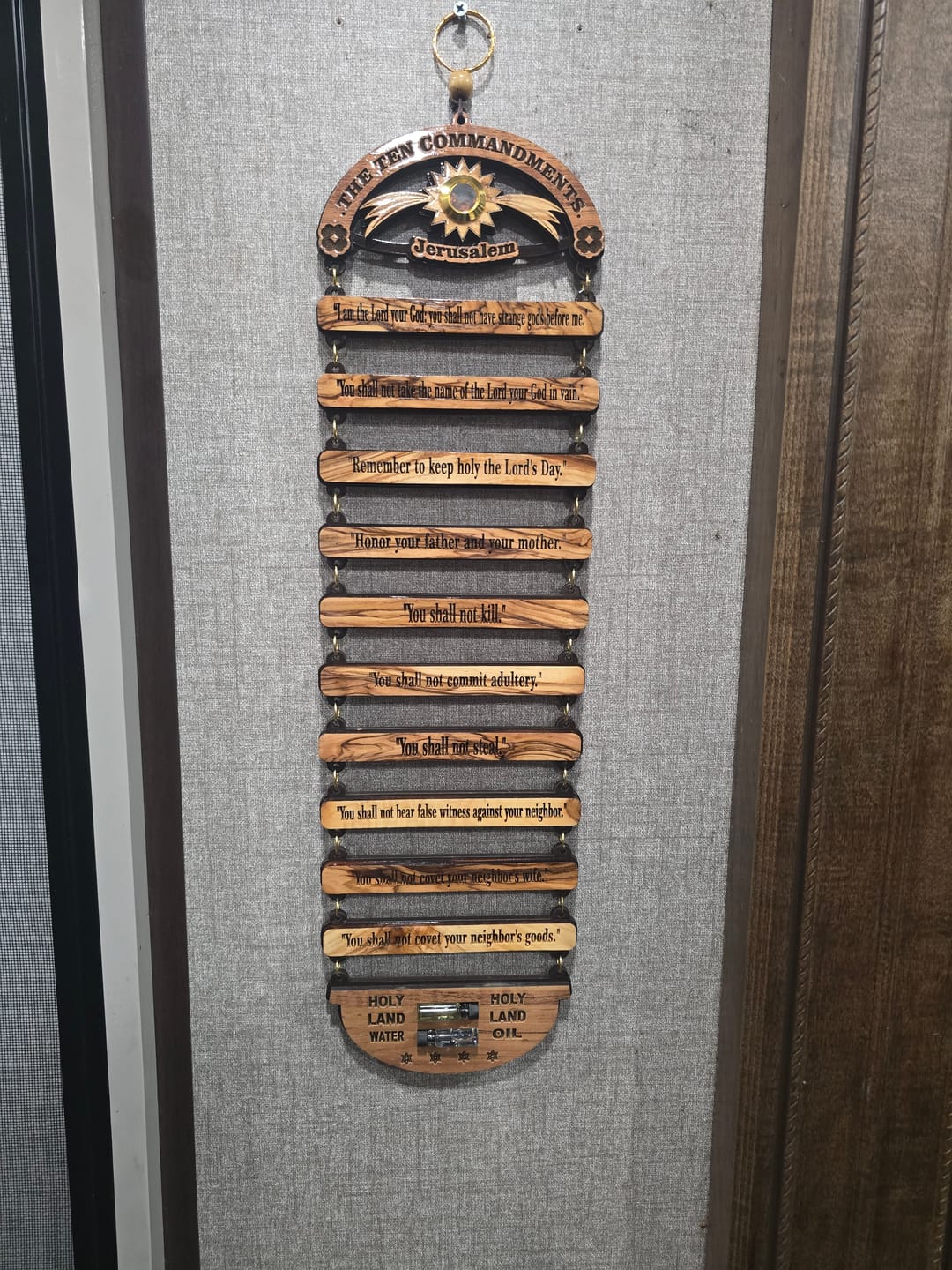 Customer photo review of Ten Commandments Wall Hanging from the Holy Land