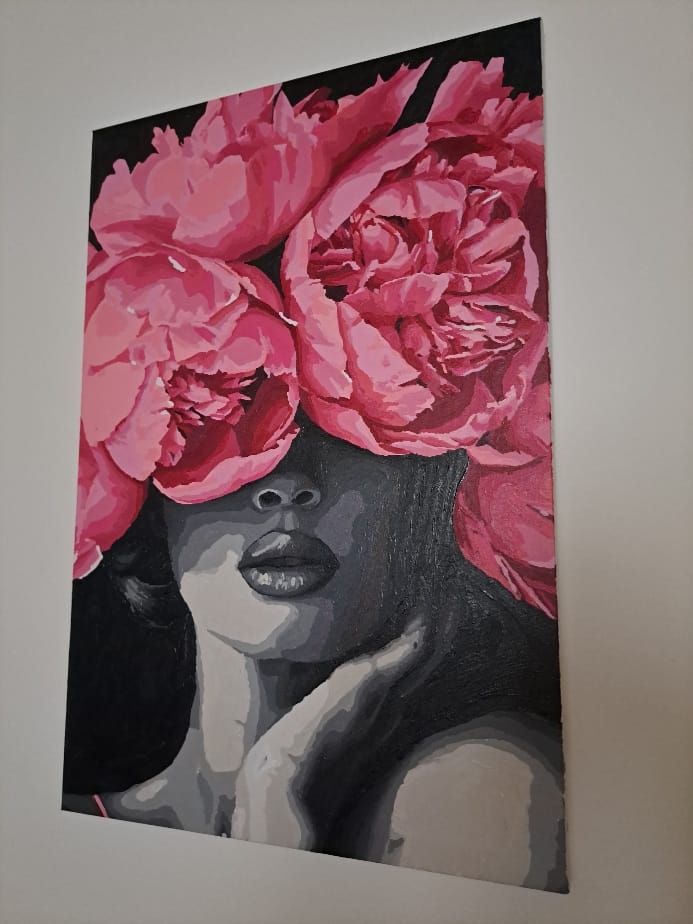 Customer photo review of Malen nach Zahlen - Noir Woman - Premium Painting