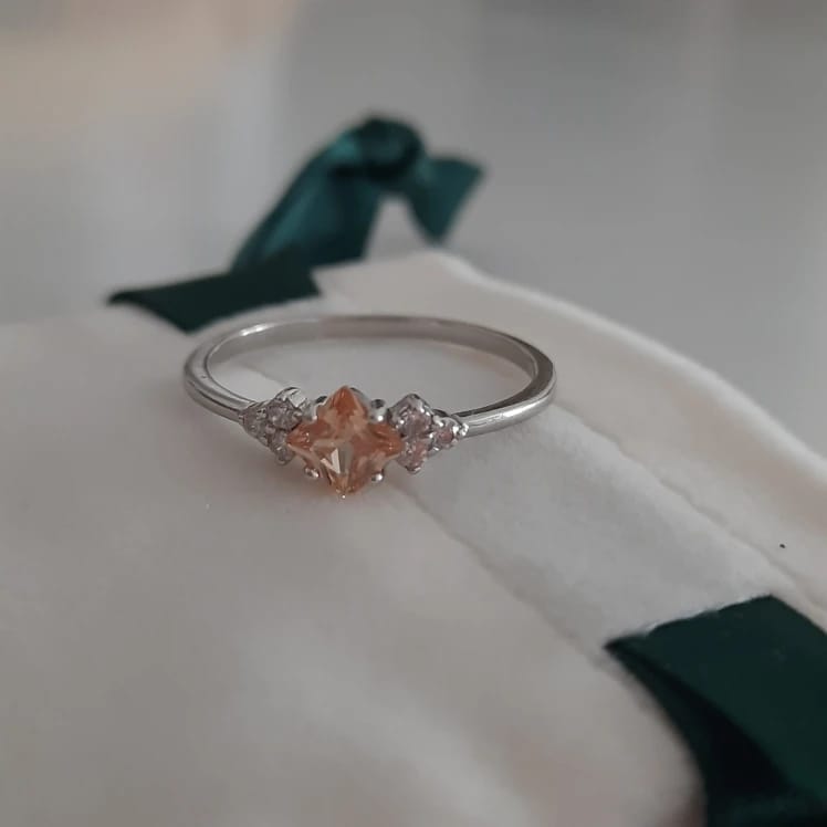 Customer photo review of Crystal Champagne Ring