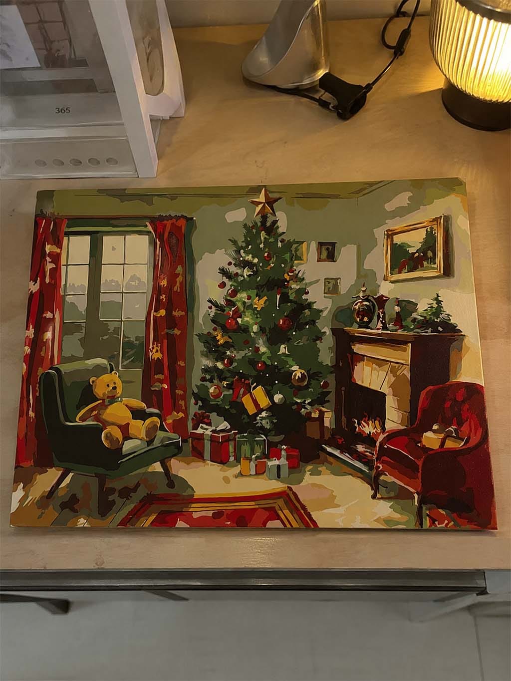 Customer photo review of Cheminée de Noël Classique