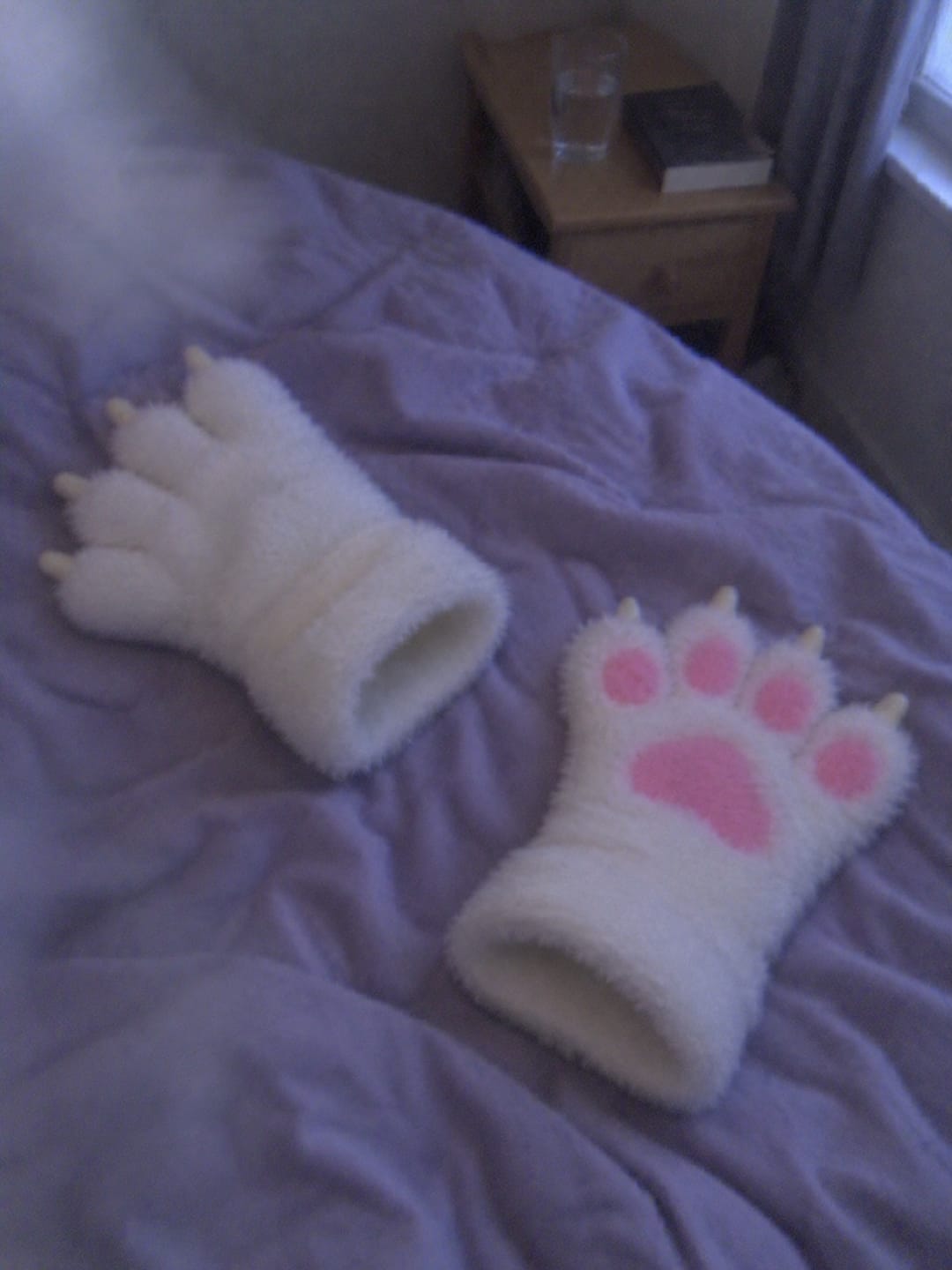 Customer photo review of Cozy Cat Paw Gloves