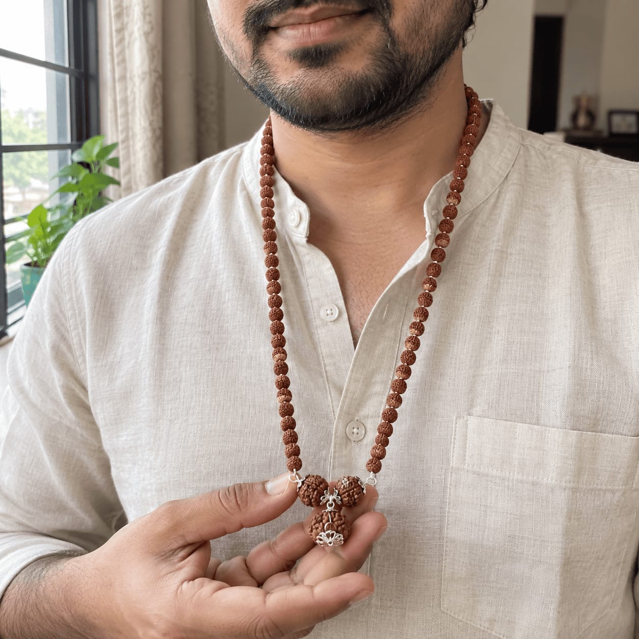 Customer photo review of 1-6-7 Mukhi Rudraksha Kavach (Indian)