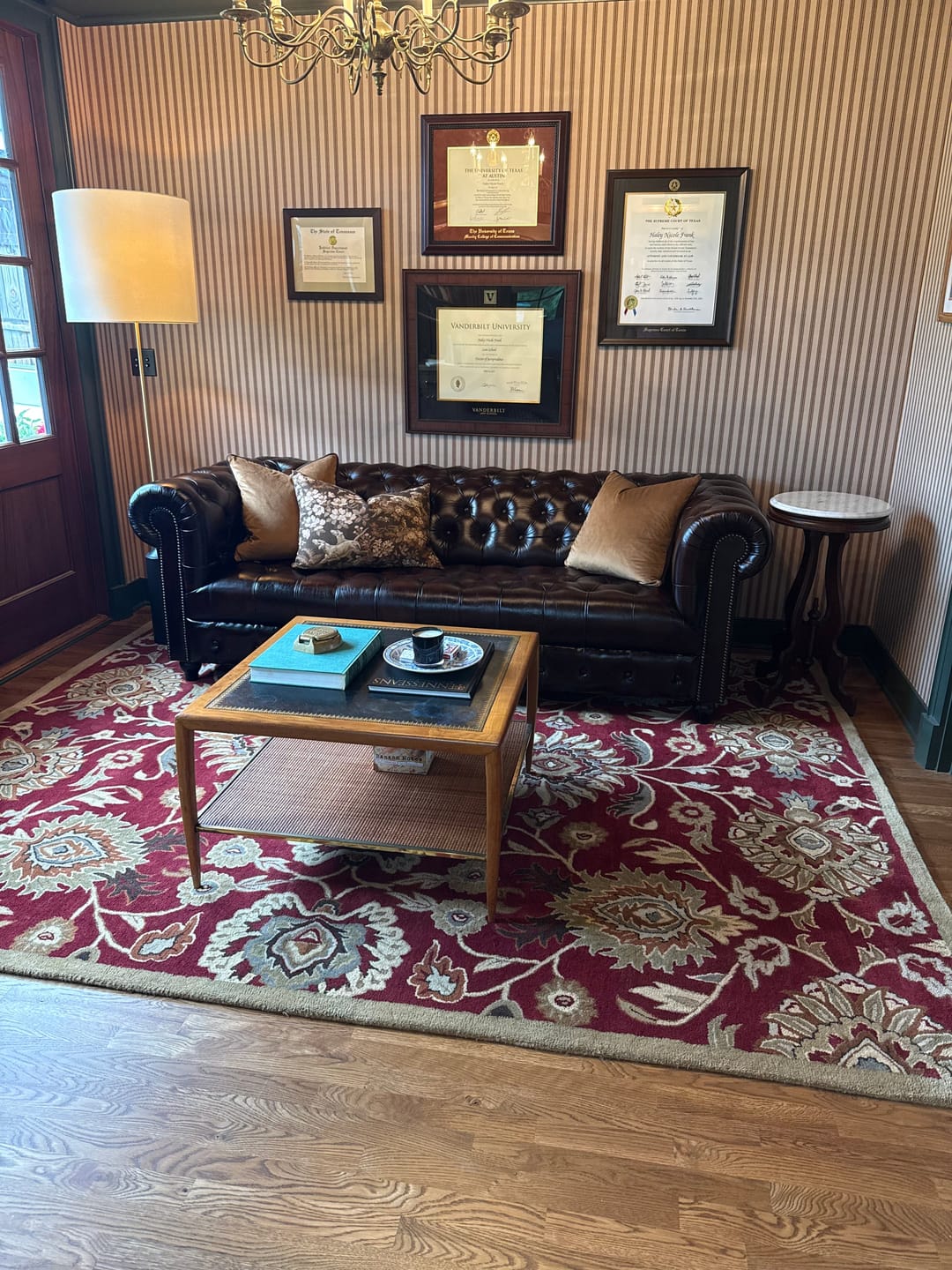 Customer photo review of Remington Chesterfield Leather Sofa
