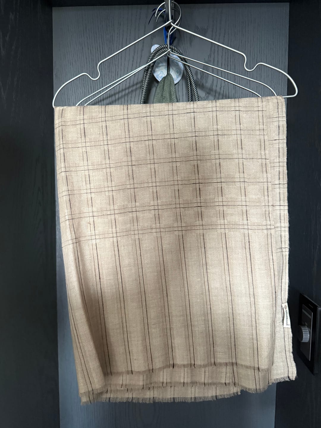 Customer photo review of Beige Off White Dual Shade Baby Soft Cashmere Scarf Lightweight and Elegant