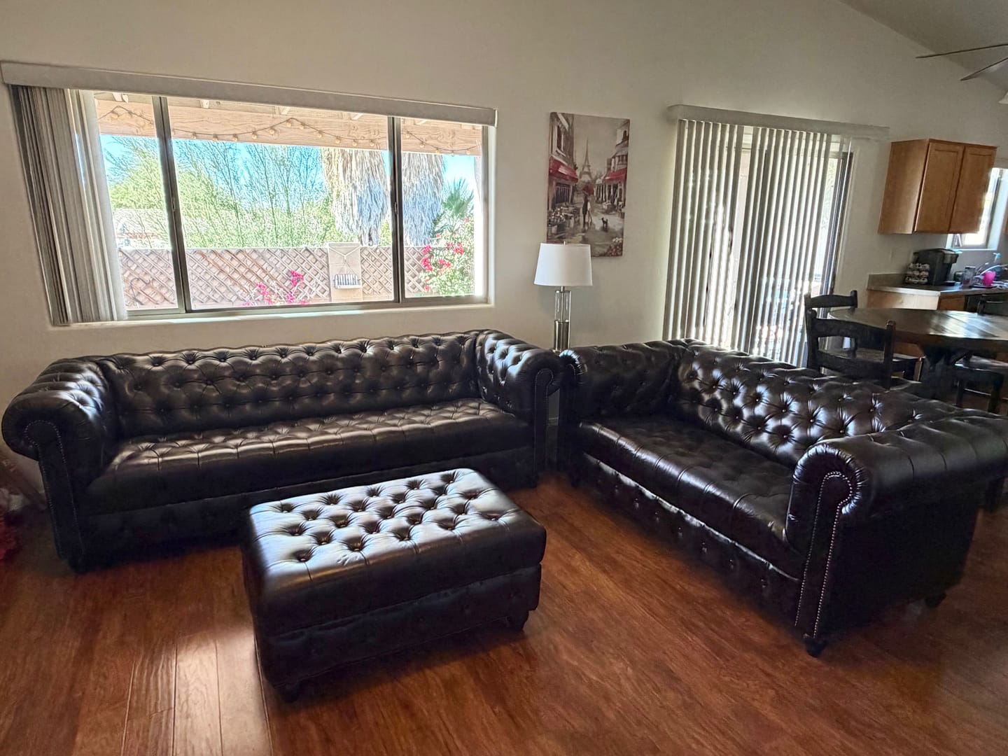 Customer photo review of Remington Chesterfield Leather Sofa