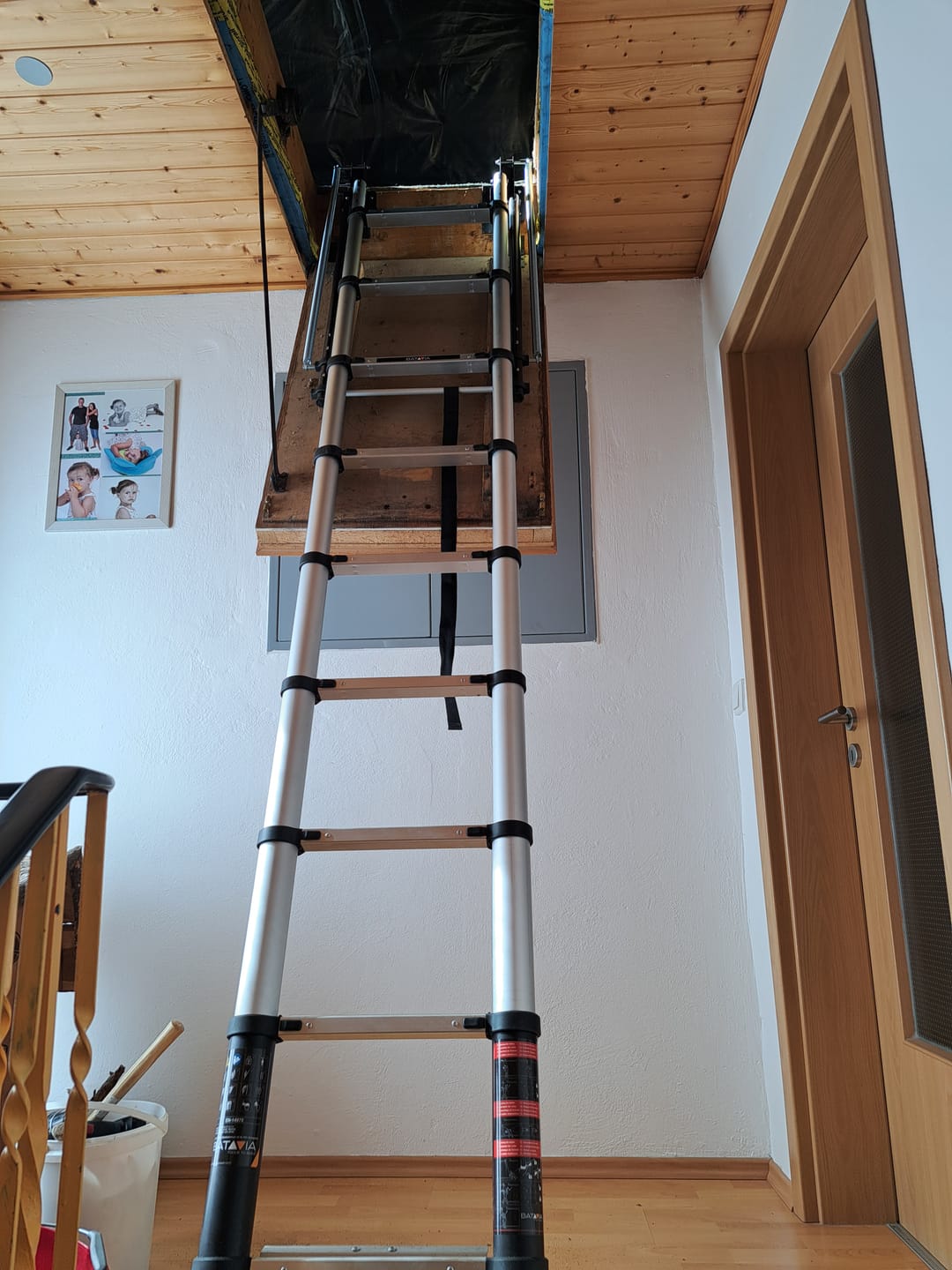 Customer photo review of Telescopic Loft Ladder 2.30m - 2.70m