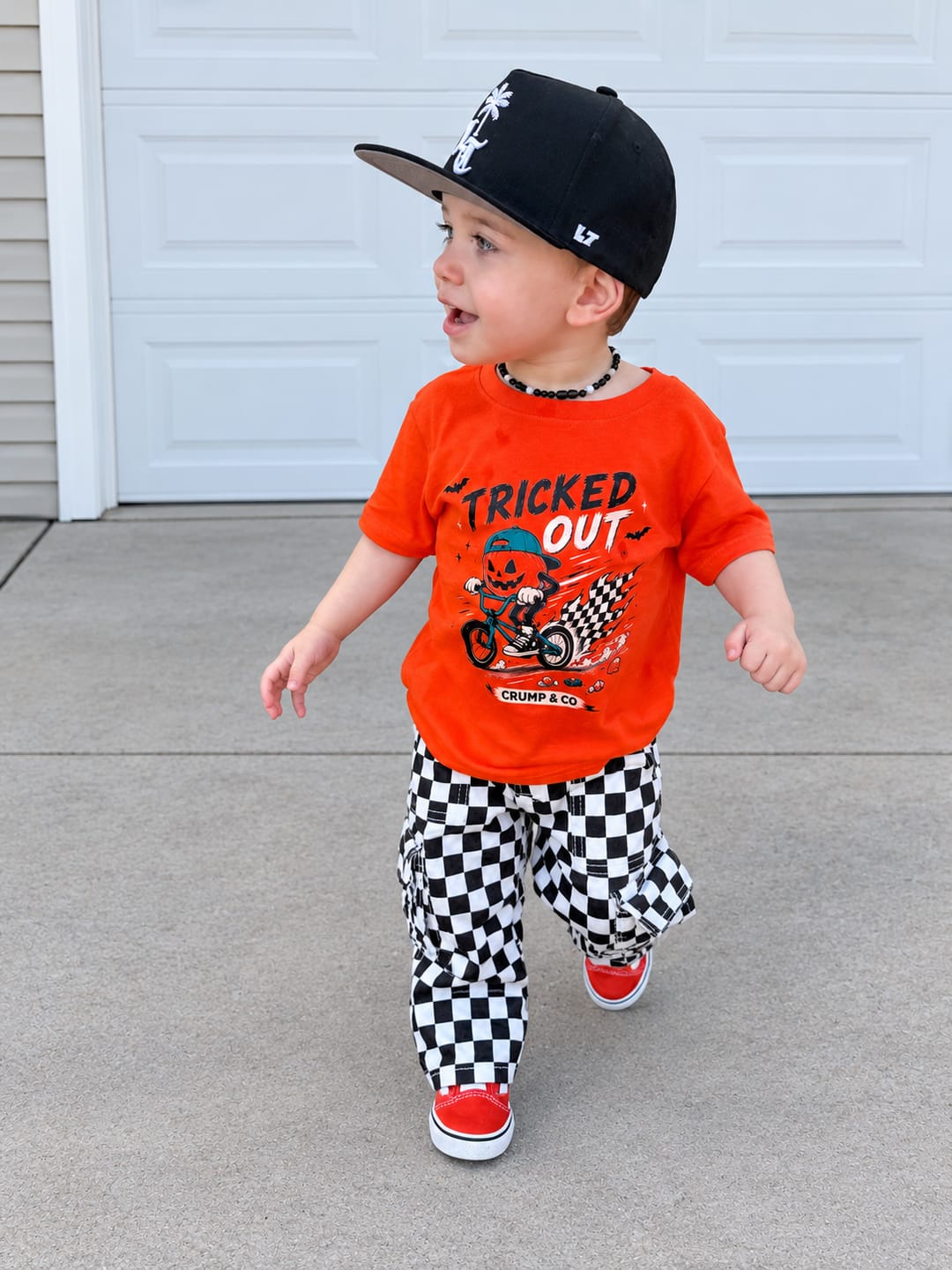 Customer photo review of Tricked Out | Orange Graphic T-Shirt