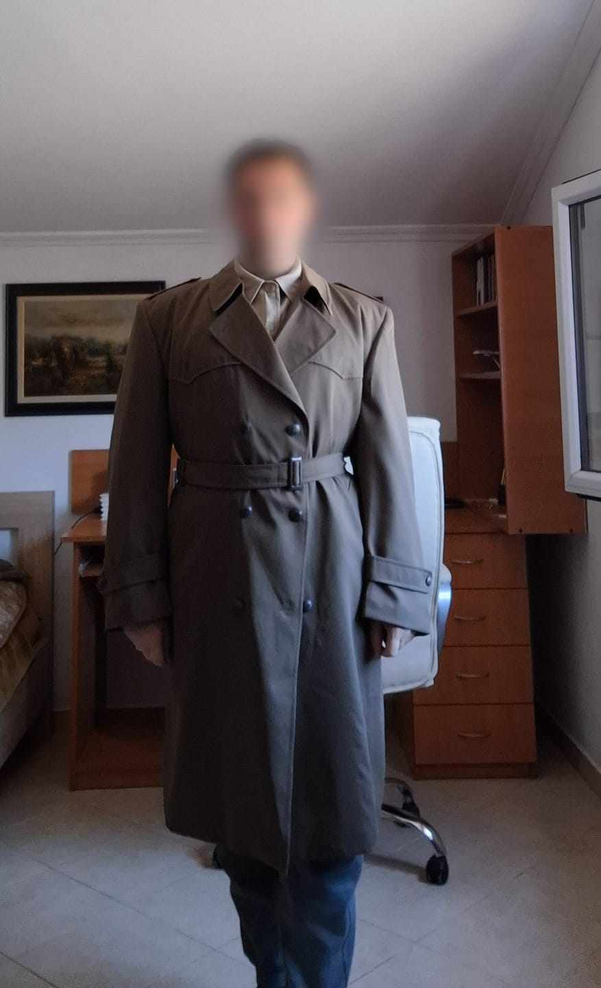 Customer photo review of Original Italian Military trench coat khaki formal coat lined belted vintage NEW