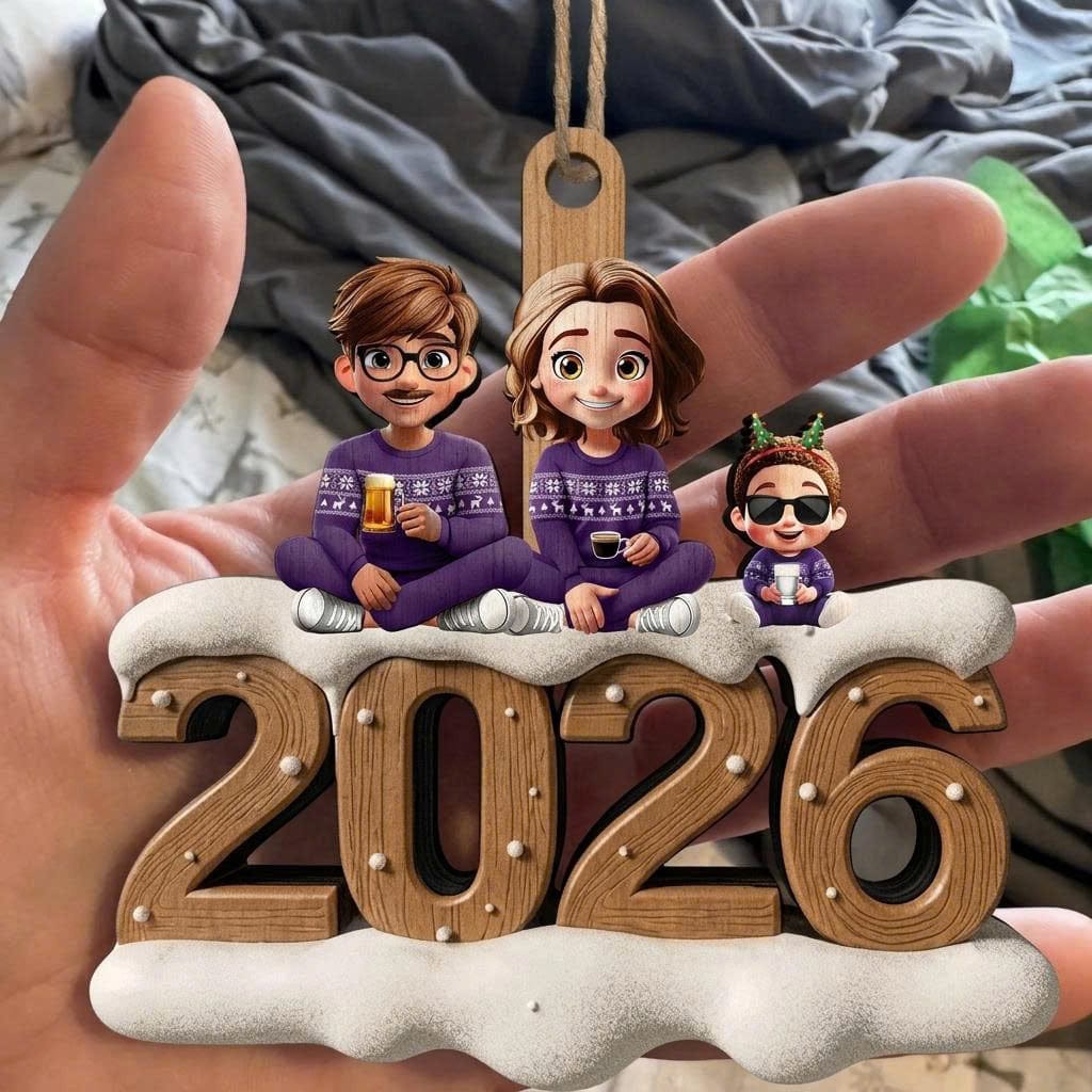 Customer photo review of Our Family 2026 - Personalized Wood Ornament