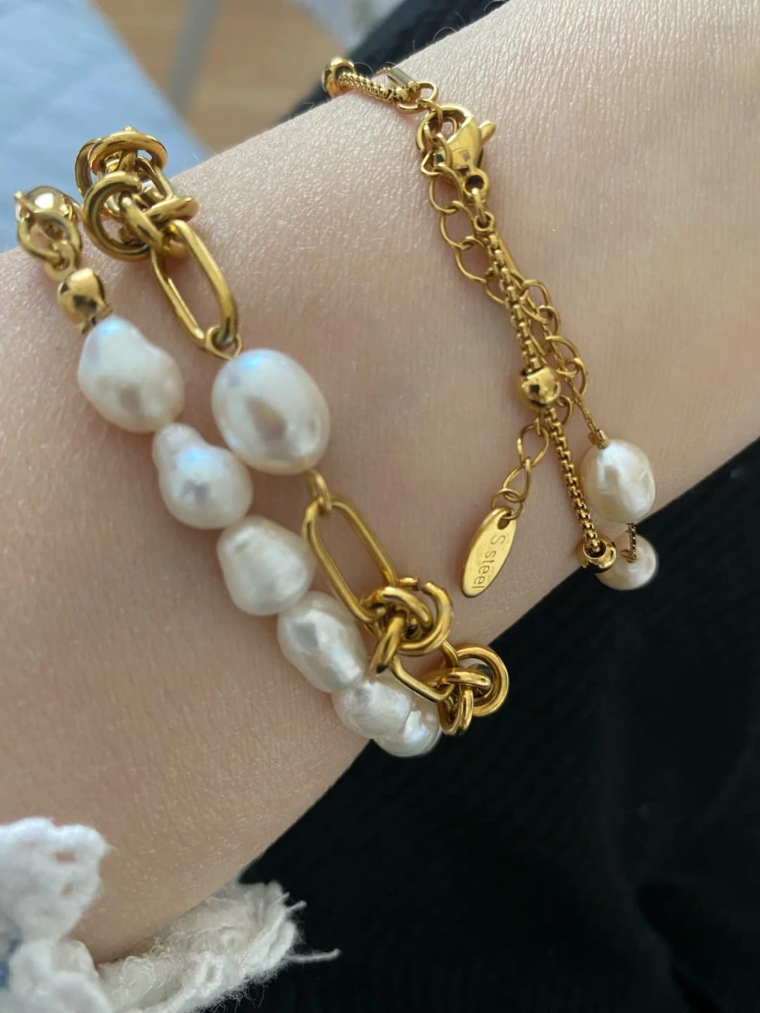 Customer photo review of Pearl Embrace Bracelet