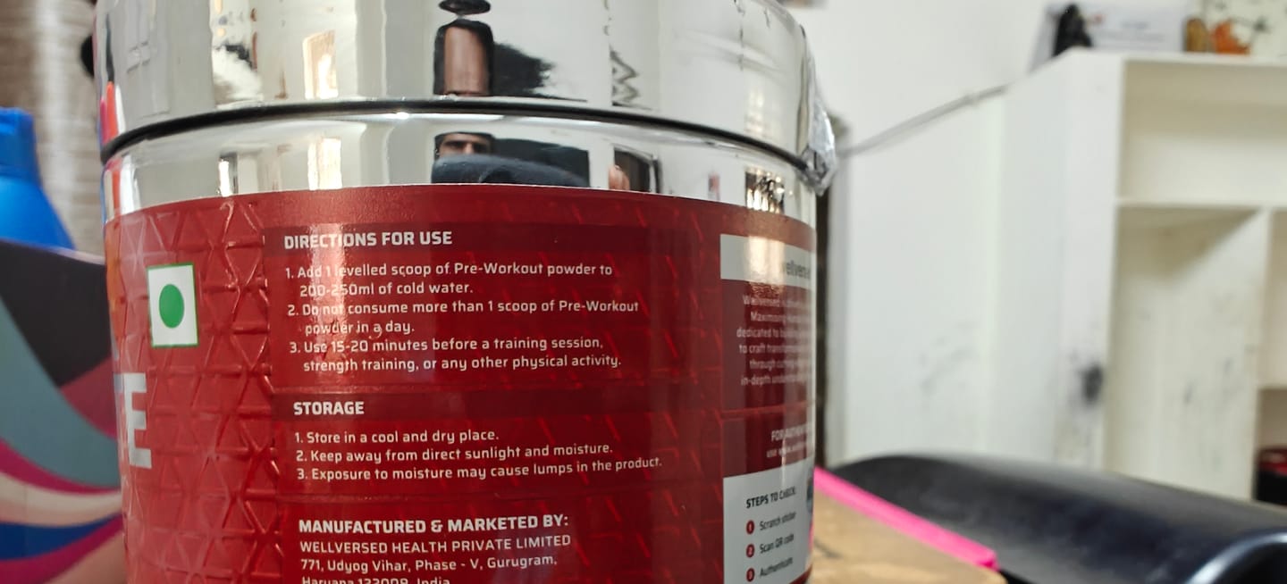 Customer photo review of Dynamite Pre-Workout | Valencia Orange - (420g, 30 Servings)