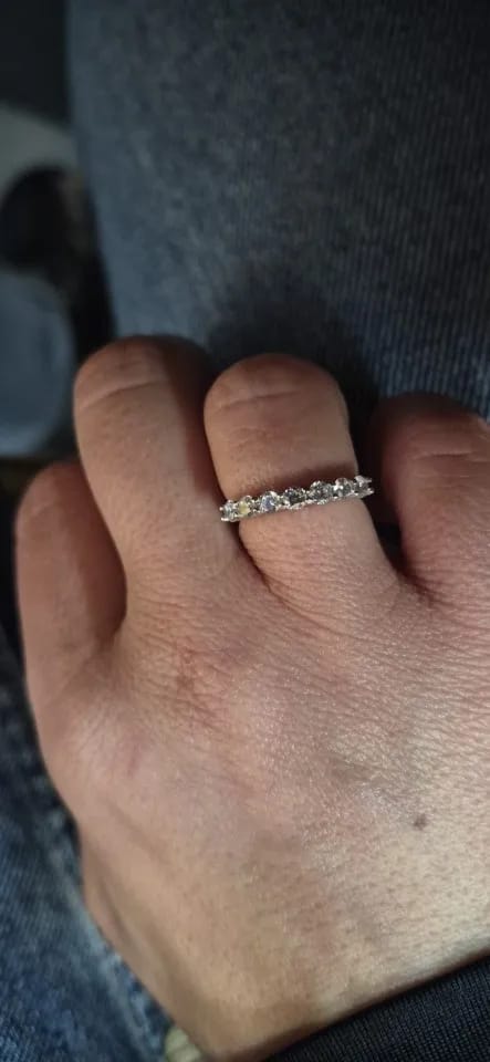 Customer photo review of Brilliant Stackables Silver Ring
