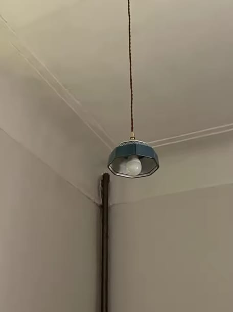 Customer photo review of Hand Painted Ceramic Pendant Light