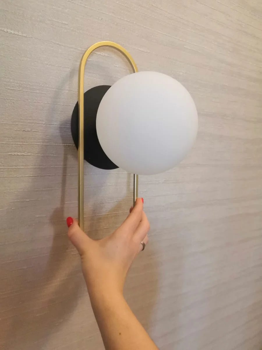 Customer photo review of Globe Wall Lamp
