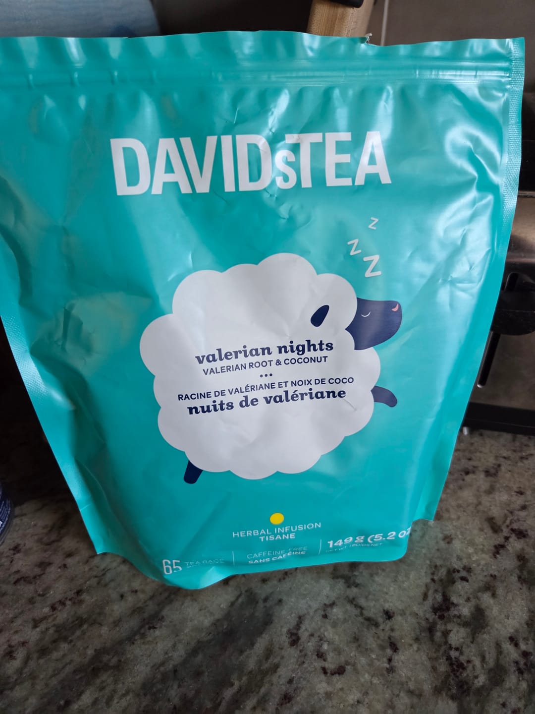 Customer photo review of Valerian Nights Tea Bag of 65 Sachets