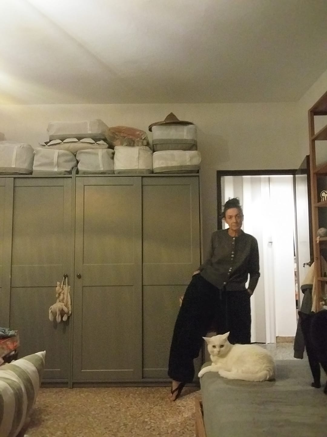 Customer photo review of Plus Size Women Casual Winter Corduroy Fleece-lined Harem Pants
