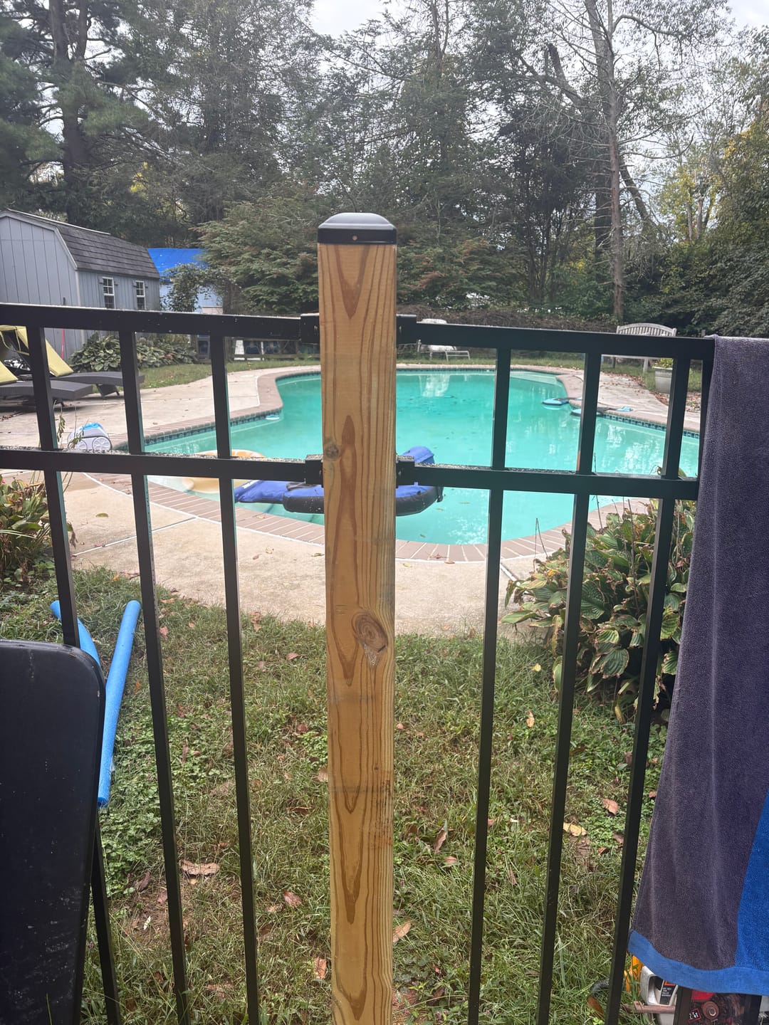 Customer photo review of Heavy Duty Domed Steel Post Cap (Multiple Post Sizes Available)