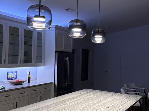 Customer photo review of Glass LED Pendant Light