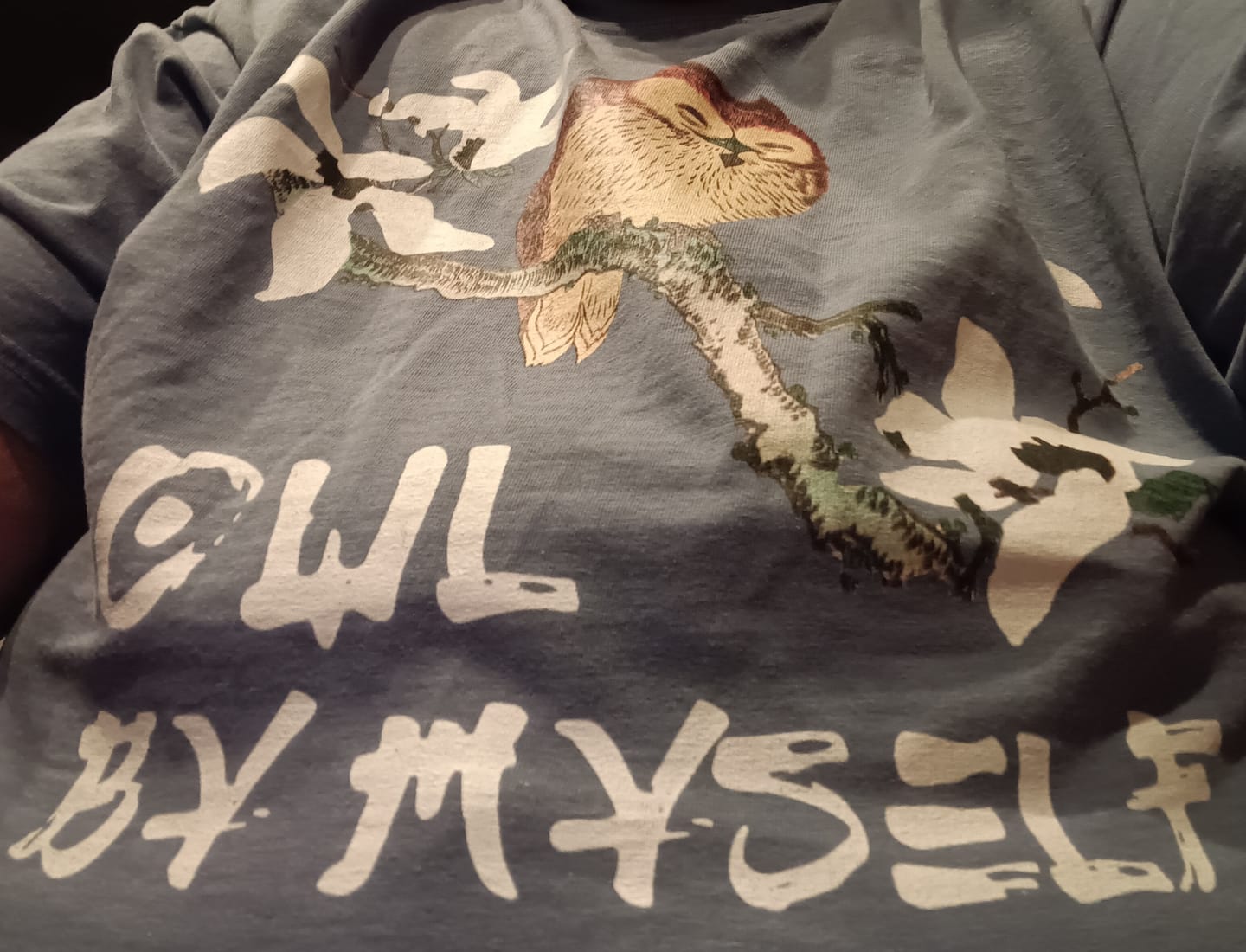 Customer photo review of Owl By Myself T-Shirt