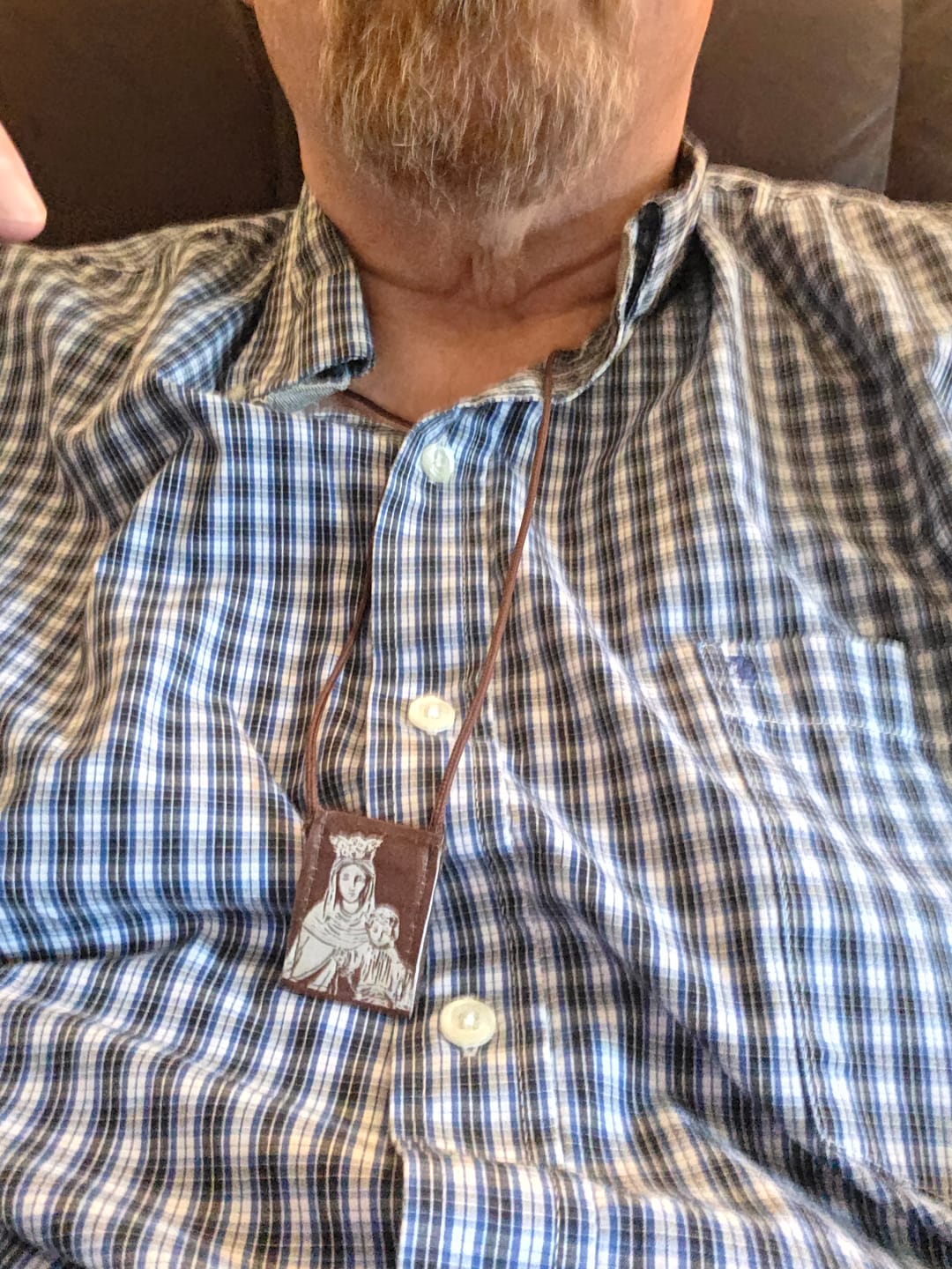 Customer photo review of OLMC Promise | Our Lady of Mt. Carmel Premium Brown Scapular