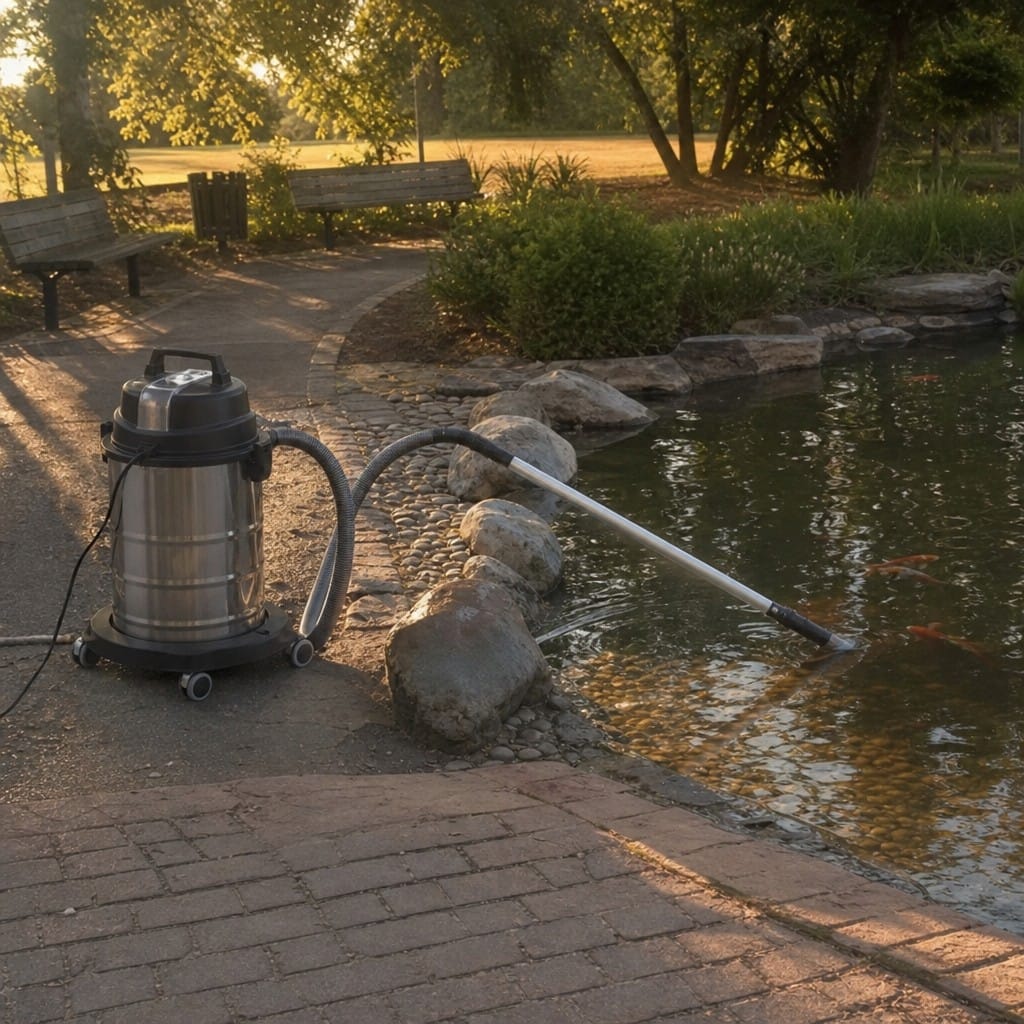 Customer photo review of Pond Vacuum Cleaner UK | Wet & Dry | Removes Sludge & Debris | 1400W | Pond Maintenance