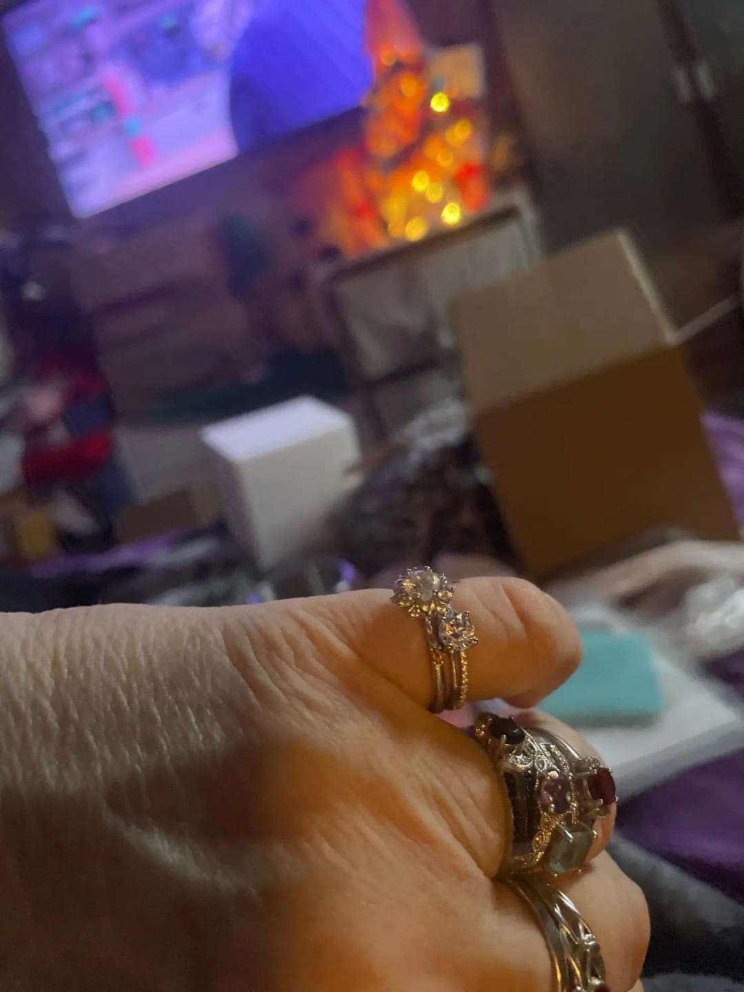 Customer photo review of Enigma's Glow Silver Ring