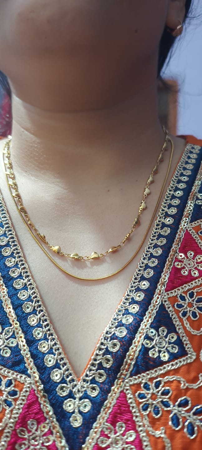 Customer photo review of Lovely Heart Two Layered Necklace