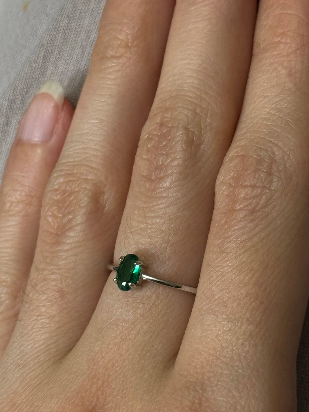 Customer photo review of Pure Emerald CZ Ring