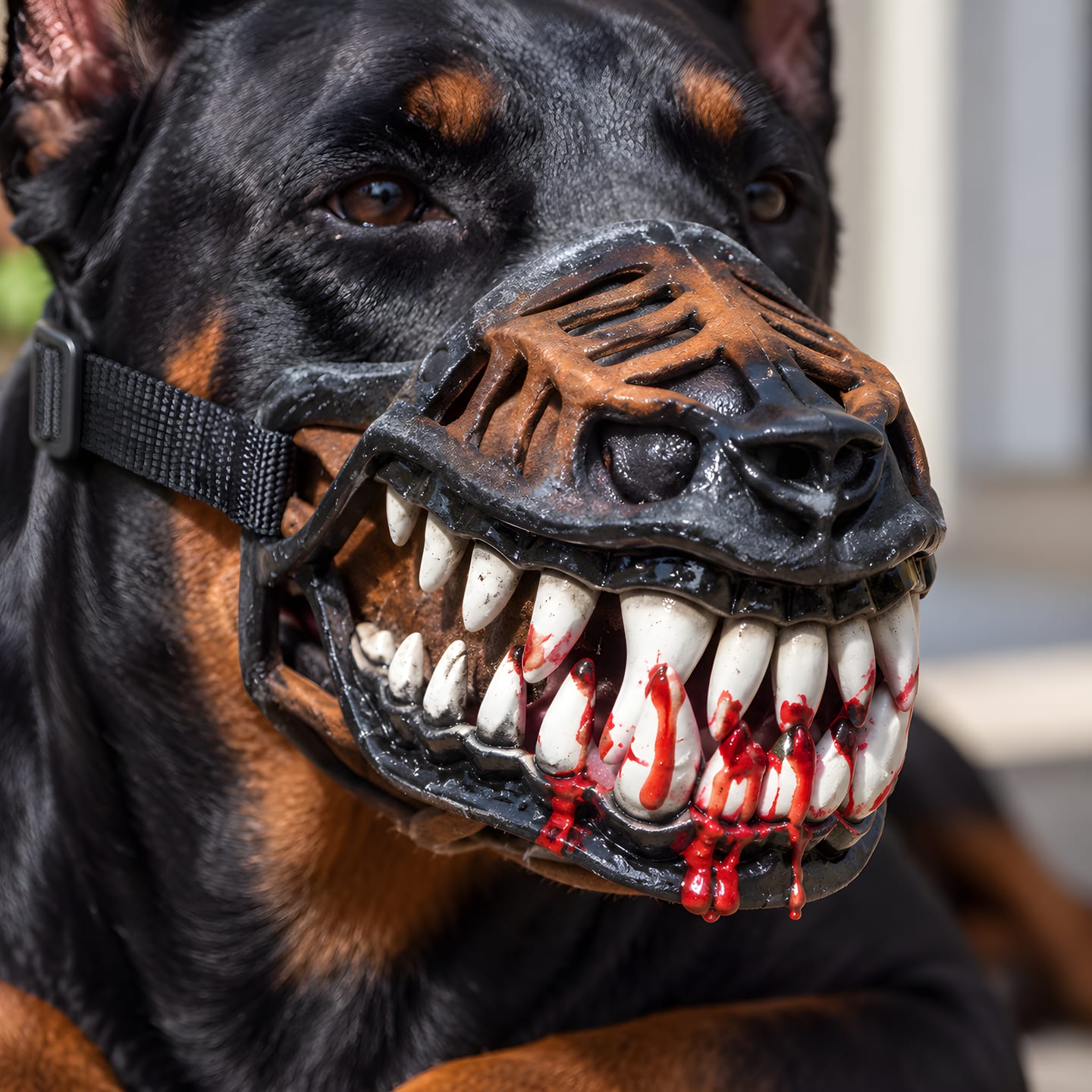 Customer photo review of Bozal Halloween con colmillos terroríficos