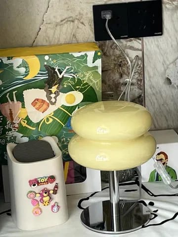 Customer photo review of Donut Style Table Lamp
