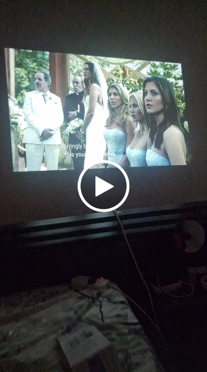 Customer video review of Portable Smart Projector with built-in Apps