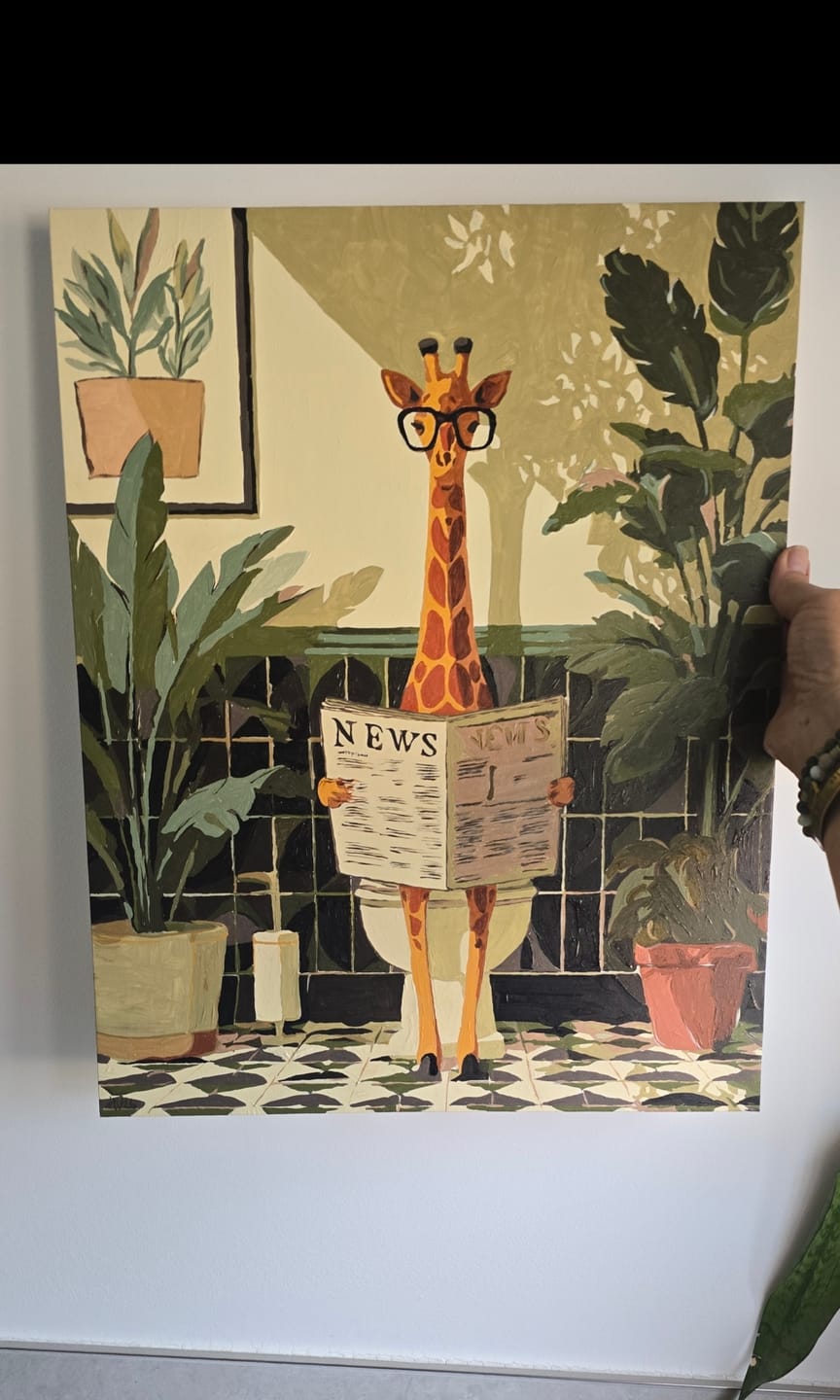 Customer photo review of Malen nach Zahlen - Giraffen Nachrichten