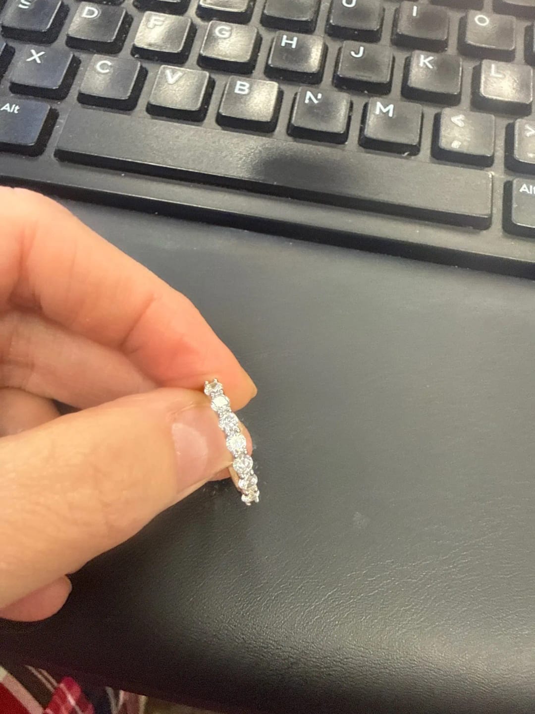 Customer photo review of Brilliant Stackables Silver Ring