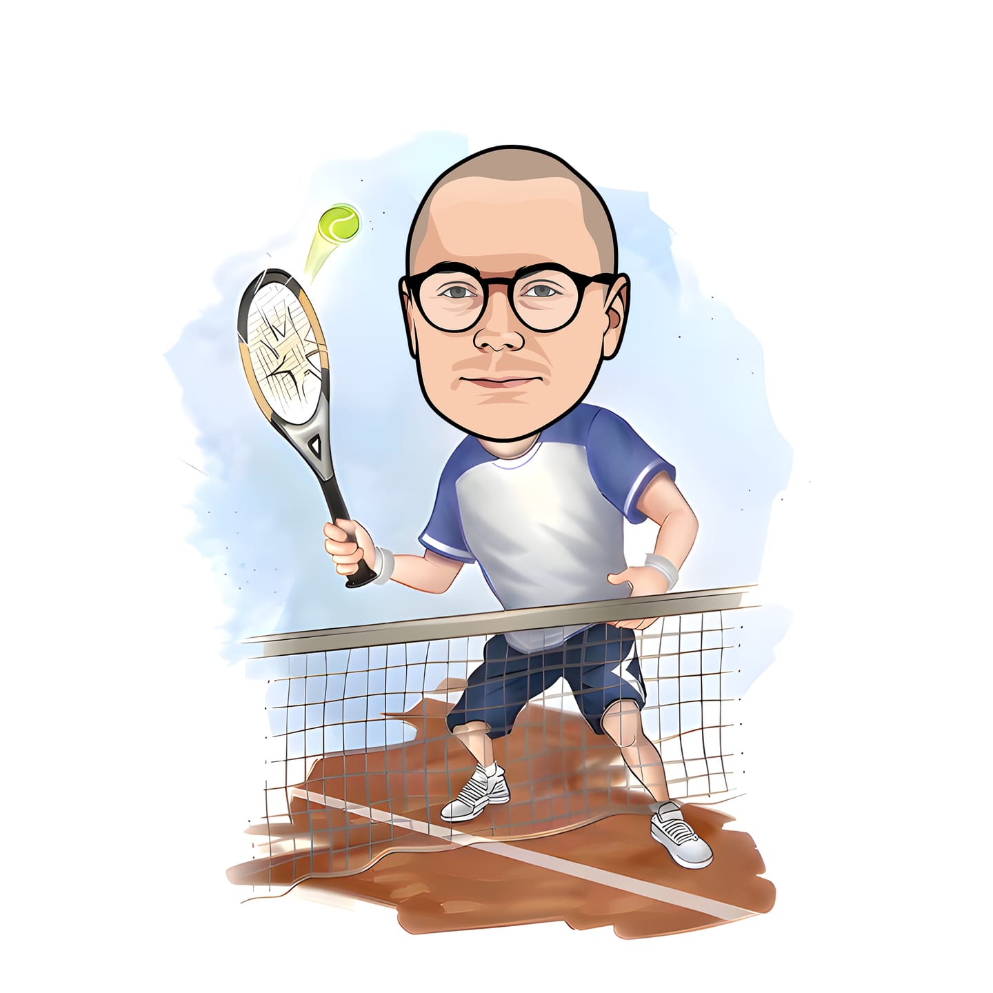 Customer photo review of Custom Tennis Portrait