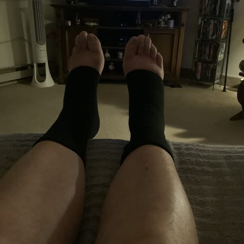 Customer photo review of Meias de bambu premium anti-fadiga