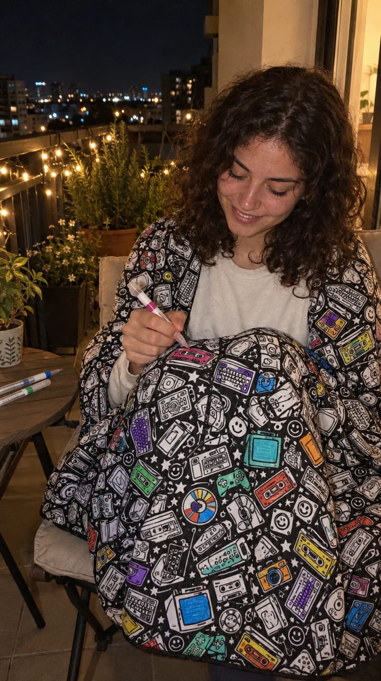 Customer photo review of Hueloom™ - Coloring Blanket