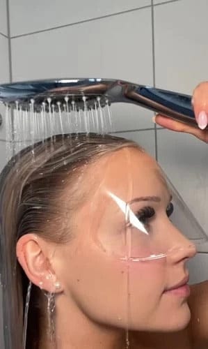 Customer photo review of Lashield Lash Shower Shield