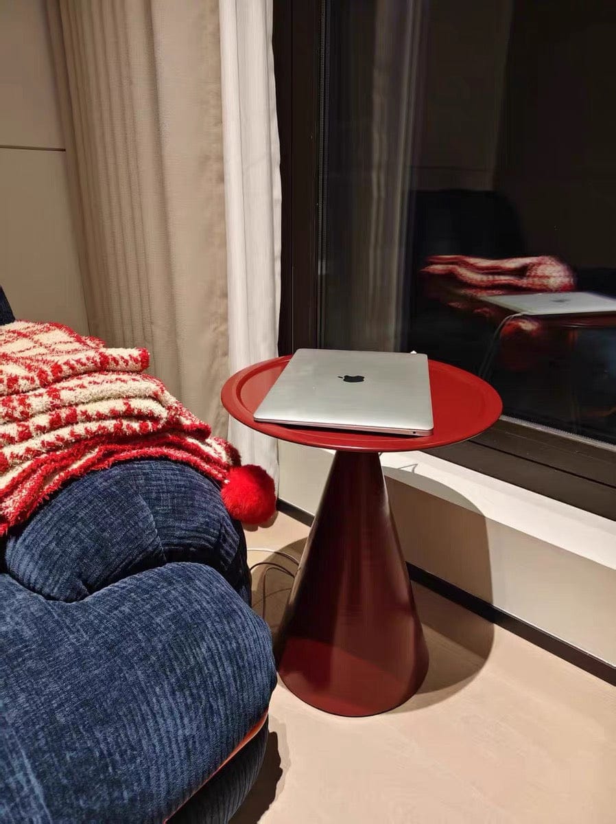 Customer photo review of KKUSO METAL SIDE TABLE - IKE BORDEAUX RED