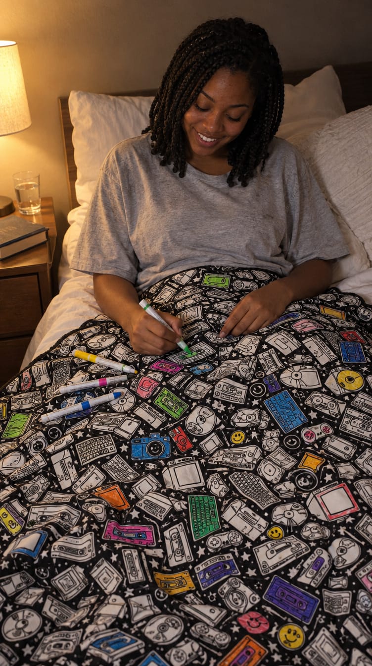 Customer photo review of Hueloom™ - Coloring Blanket