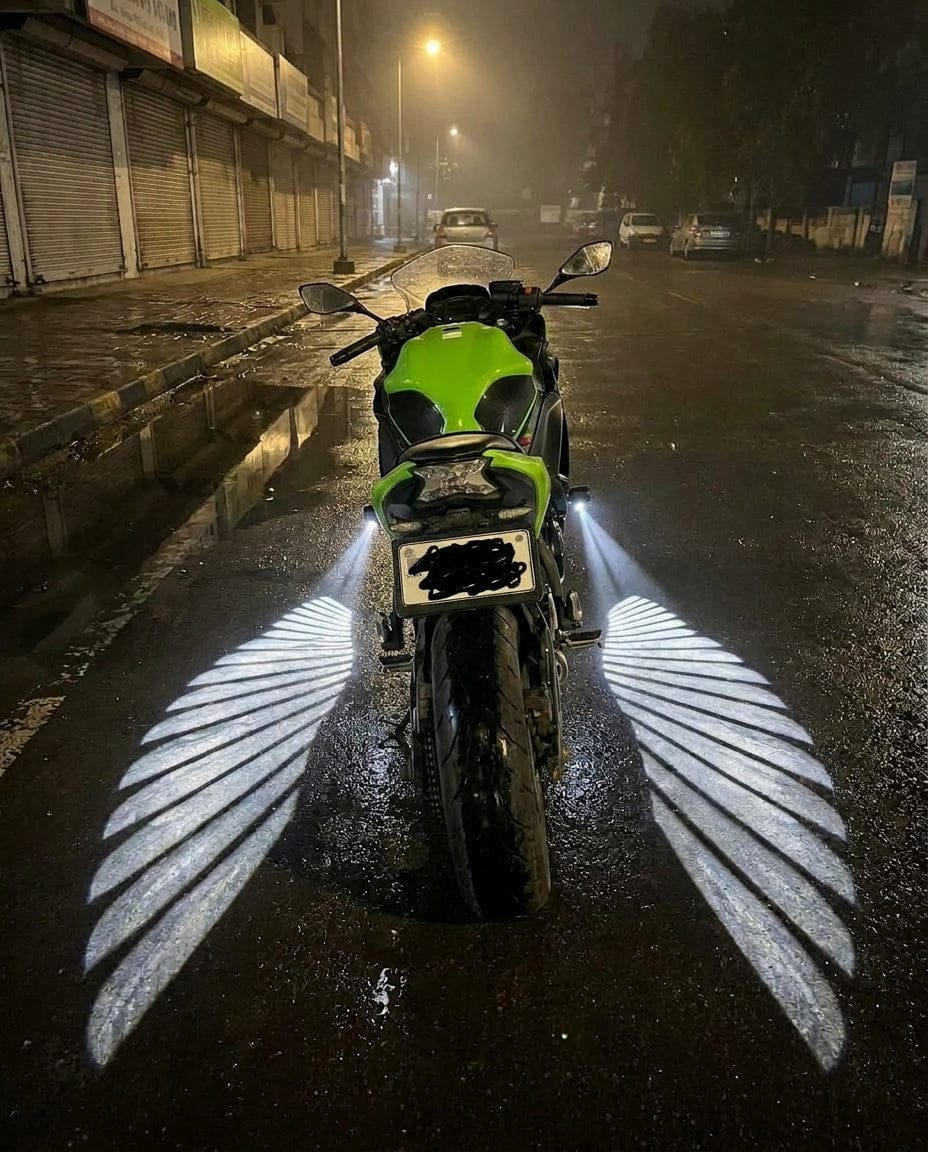 Customer photo review of Angel Wing Light Projectors for Motorcycles
