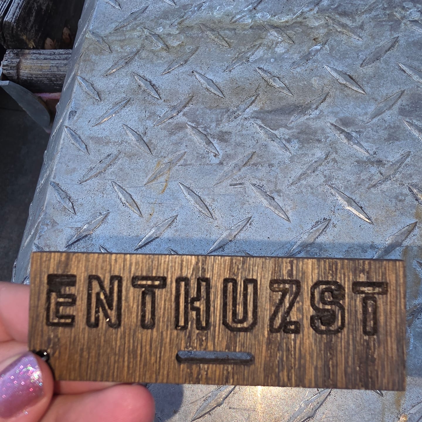 Customer photo review of RUSTIC KEYCHAIN
